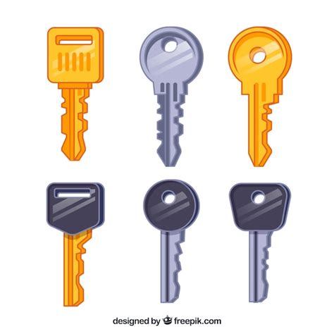 premium vector key collection