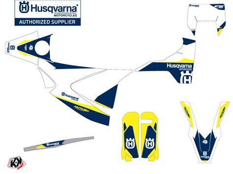 kit déco motocross husqvarna orbit blanc série Kutvek