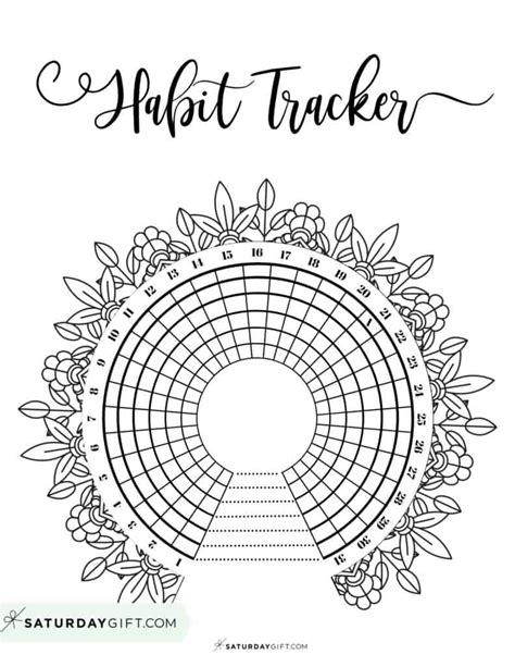 Free Printable Habit Tracker Circle Printable Form Templates And Letter