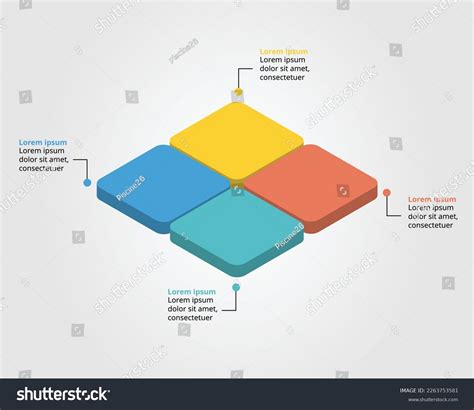 square chart step template infographic  stock vector