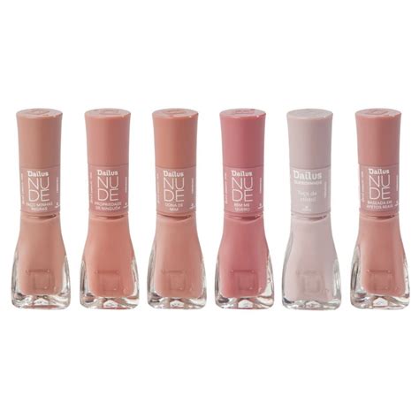 Dailus Nude Kit 6 Esmaltes Tons Nudes Shopee Brasil