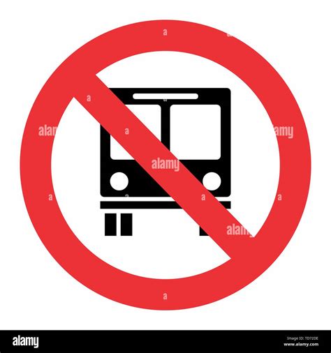 No Bus Traffic Sign Stock Vector Image And Art Alamy