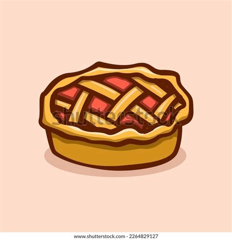 Apple Pie Illustration Concept Cartoon Style Stock Vector (Royalty Free ...