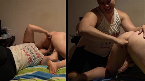 She Finger Fucks His Prostate To Anal Orgasm Prostate Massage Blowjob