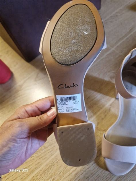 Clarks Nude Sandals On Carousell