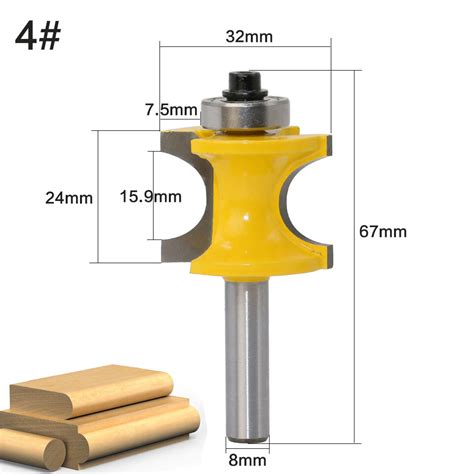 New 8mm Shank Round Over Router Bit 1 4 To 5 8 Inch Woodworking Edging