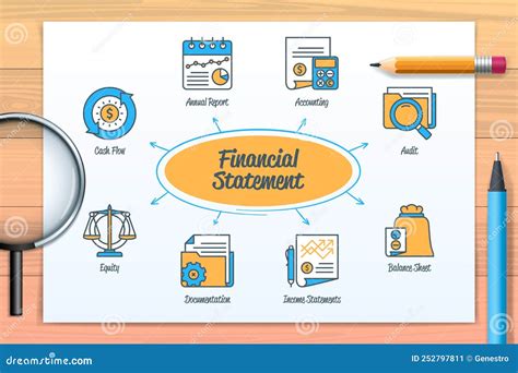financial statement icon  flat style document  lock vector