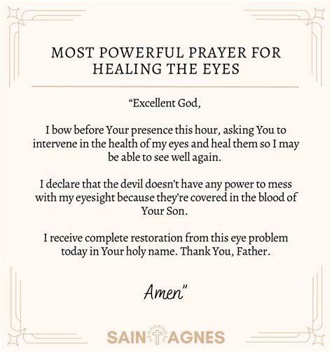 Prayers For Healing Of The Eyes Healing Eyesight