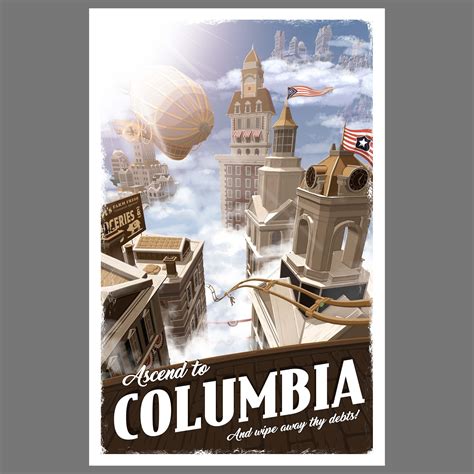 Columbia bioshock Infinite Travel Poster Physical - Etsy