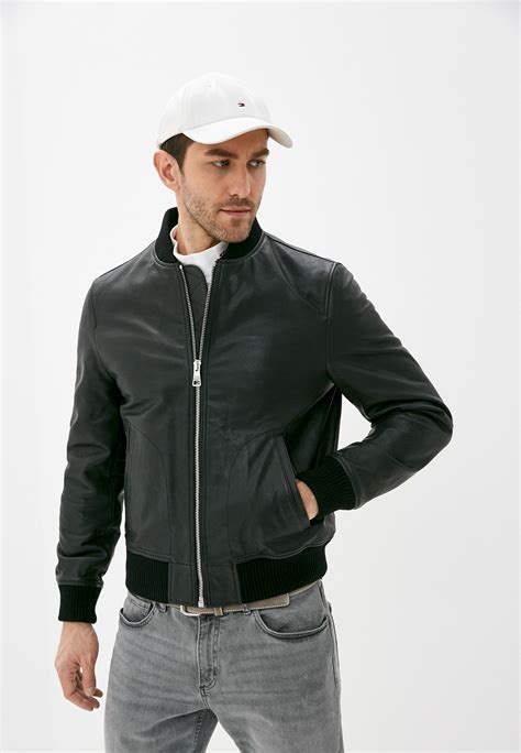 Куртка кожаная Tommy Hilfiger, цвет: черный, TO263EMJRZB4 — купить в ...