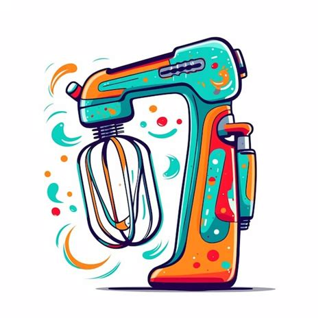 Premium Ai Image A Colorful Drawing Of A Hand Drawn Paint Gun With