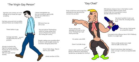 The Virgin Gay Person Vs Gay Chad R Virginvschad
