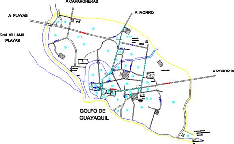 Map Data De Posorja - Guayas - Ecuador DWG Detail for AutoCAD • Designs CAD