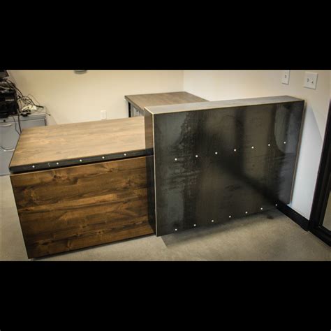 Buy Custom Industrial Reception Desk, made to order from KS Woodcraft ...