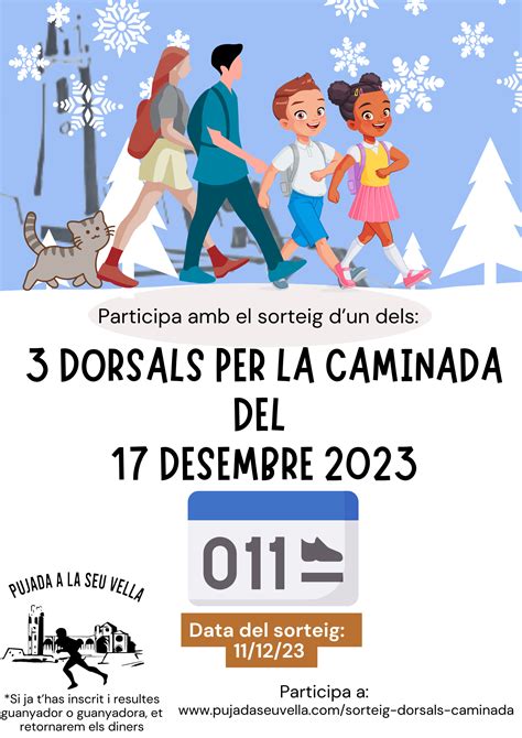 Sorteig De Dorsals Per La Caminada A Pujada A La Seu Vella