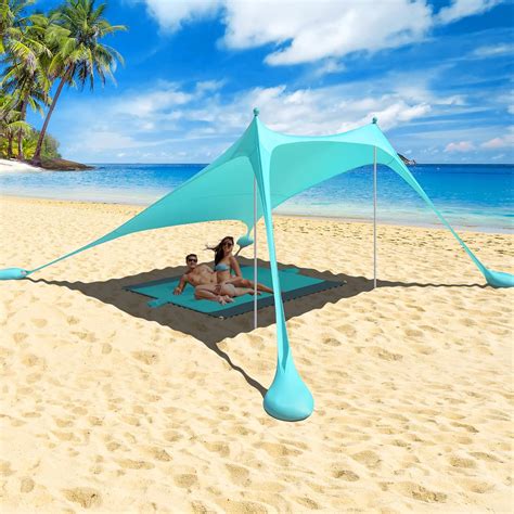 2 4x2 4m Beach StrandZelt Mit Picknickdecke Und Sandsack Anchor