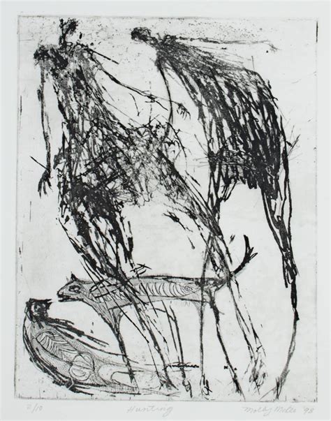 Molly Mckee Hunting Original Etching And Aquatint Signed By Molly