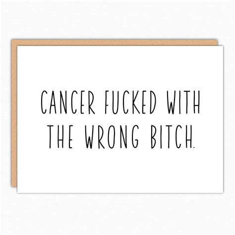 Funny Beat Fuck Breast Cancer Card Fight Cancer Support Card Chemo Care Package Chemo Empathy