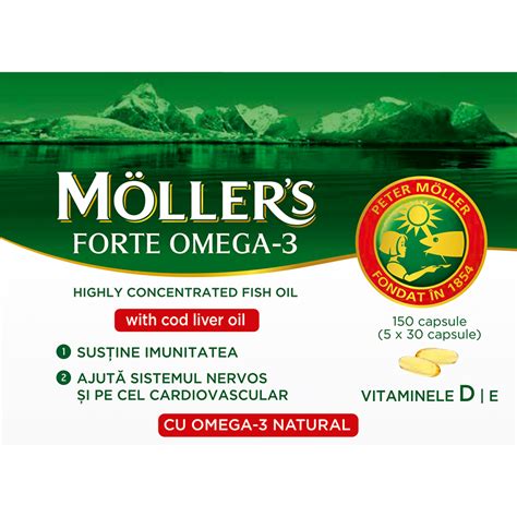 Omega 3 Forte, 150 capsule, Moller's : Farmacia Tei online