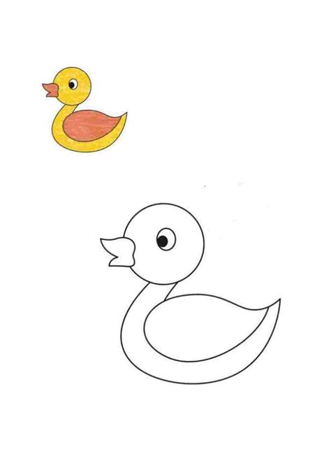 Раскраска уточка маленькая - 77 фото