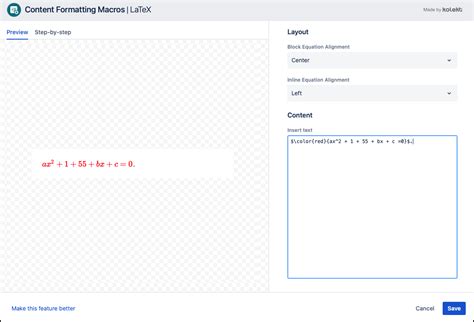 Use the Latex Macro