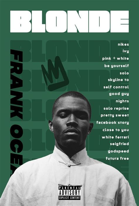 Frank Ocean Blonde Poster