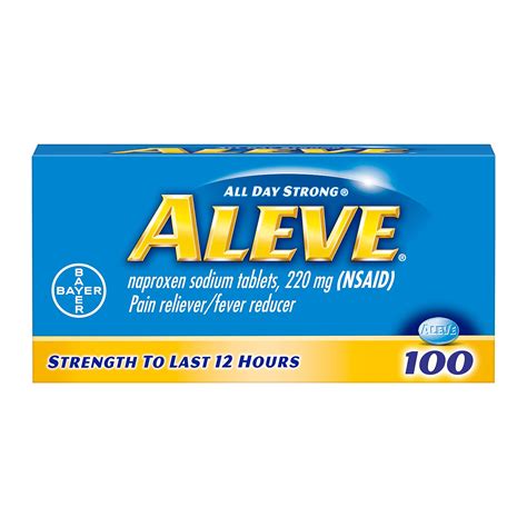 Aleve Caplets 220mg - Pain Reliever/Fever Reducer - 100 Count | Buy Now