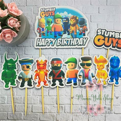 Jual Topper Cake Hiasan Kue Ulang Tahun Anak Karakter Stumble Guys