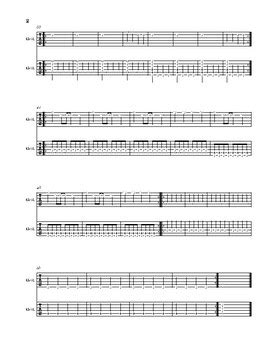 Freaks Surf Curse Intermediate Guitar Duet Ensemble In Tablature