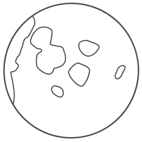 Printable Moon Coloring Pages