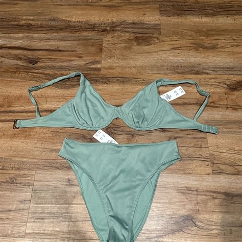 Hollister Swim Hollister Sage Green Bikini Set Poshmark