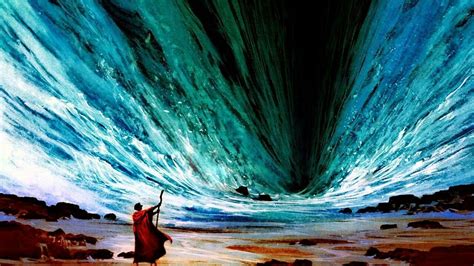 parting   red sea christian warrior christian art jewish art