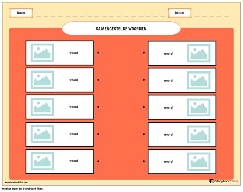 overeenkomende type samengestelde woorden storyboard