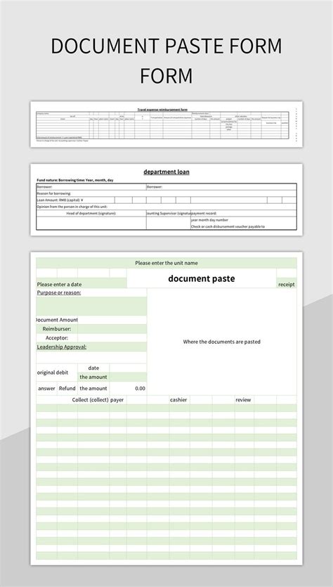 document paste form form excel template  google sheets file