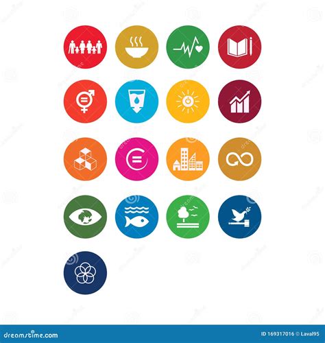 Objetivos De Desarrollo Sostenible De Las Naciones Unidas Sdg Iconos