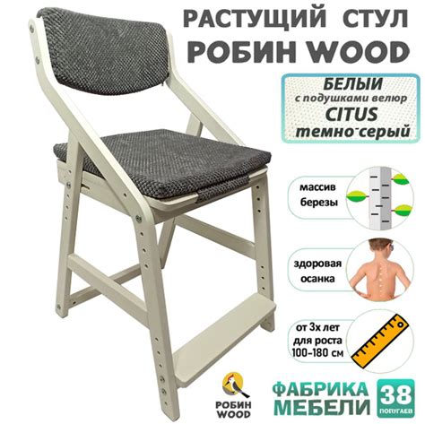 Стул детский растущий деревянный, стул для школьника Робин Wood (Вуд ...