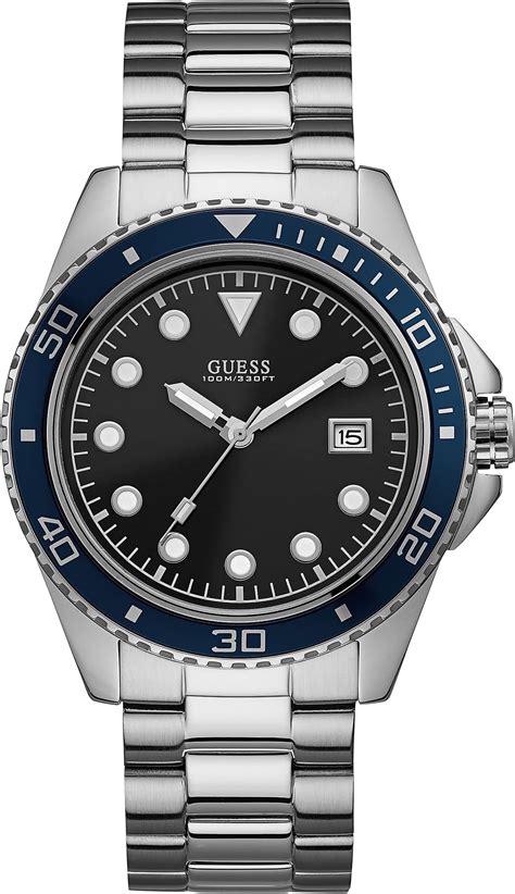 Reloj Guess Para Hombres Mm Pulsera De Acero Inoxidable Guess