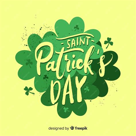 Free Vector Lettering St Patricks Day