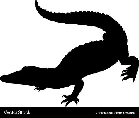 Crocodile Silhouette Royalty Free Vector Image