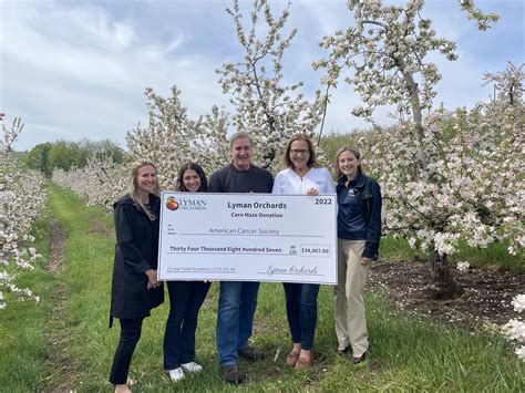 Lyman Orchards Donates 34807 To American Cancer Society