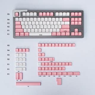 Keys White Black Msa Profile Double Shot Keycaps For Mx Switch With