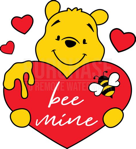 Winnie Pooh Valentine Svg Be Mine Svg