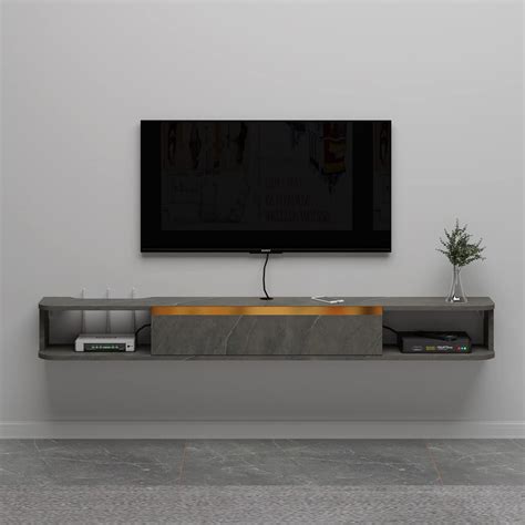 Buy Pmnianhua Floating Tv Stand Wall Ed Entertainment Center Tv Media Console Floating Shelves