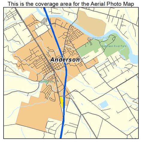 Aerial Photography Map of Anderson, CA California