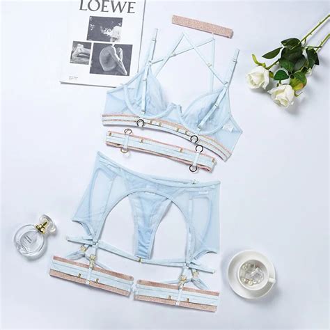 Billionm Luxury Lingerie For Women Pieces See Through Underwear Bandage Garters Sexy Thongs