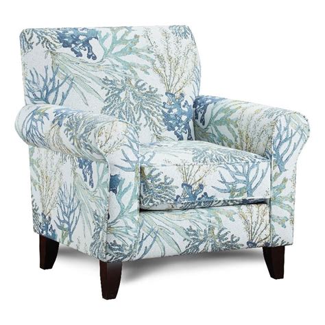 Southern Home Furnishings Wood Living Room Armchair Coral Reef