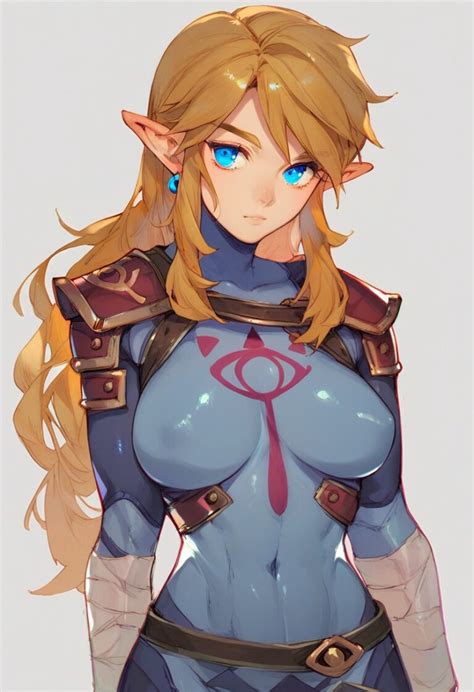 The Legend Of Zelda Porn Armored Female Earrings Tight Clothing Alternative Costume Long