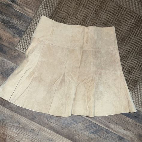 Bebe Skirts Bebe Nude Mini Leather Skirt Poshmark
