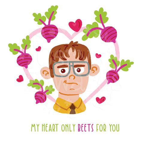 Dwight Schrute Inspired My Heart Only Beets For Etsy