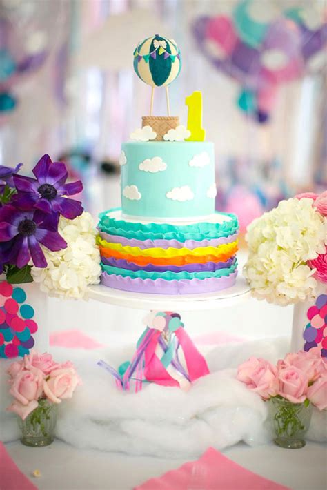 Kara S Party Ideas Girly Hot Air Balloon Birthday Party Kara S Party Ideas